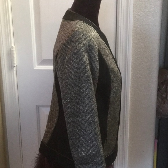 LAFAYETTE 148 NY Black KNIT BLAZER Chevron 4P - Picture 7 of 8